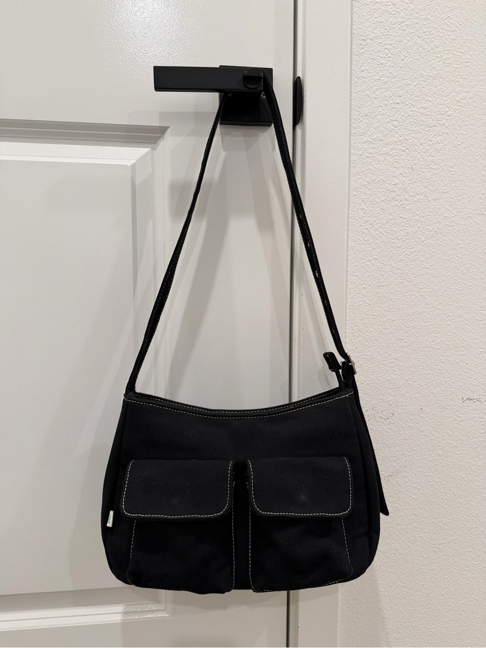 Good Totes Black Mini Cargo Sling Bag